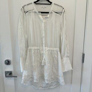 Patrizia Pepe white long sleeve dress